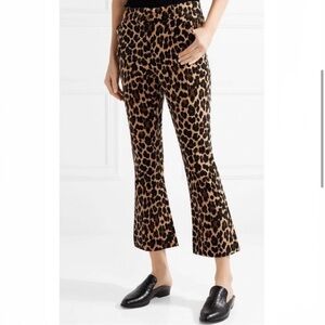 Frame size 6 cropped velvet flared pant